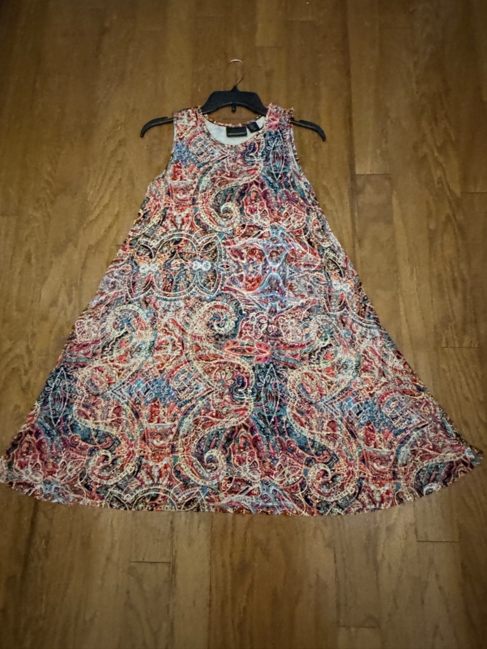 Cynthia Rowley Multicolor Paisley A-Line Dress (Red, Blue, Cream)